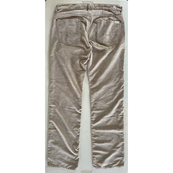 7 For All Mankind Jeans Men's 34 Standard Soft Button Tan Beige Measures 36x33 - Picture 5 of 11